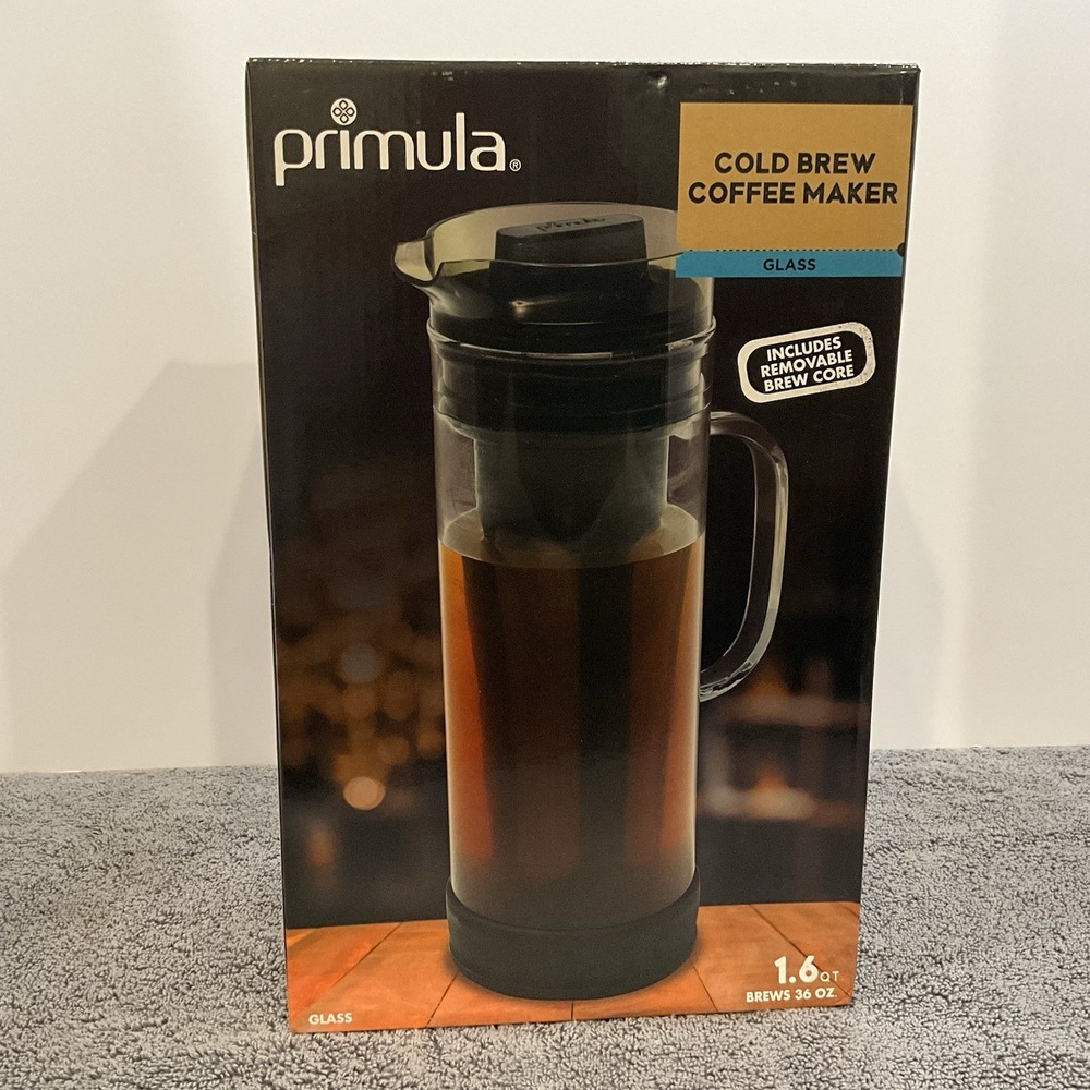 Primula Cold Coffee Brew System 36oz - Glass Carafe w/ Brew Core-New Open Box